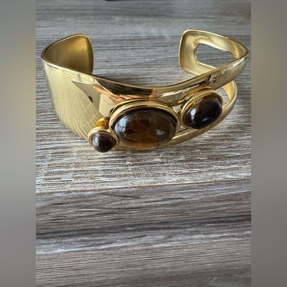 Gold and Brown Bracelet N914 - Picture 3 of 5